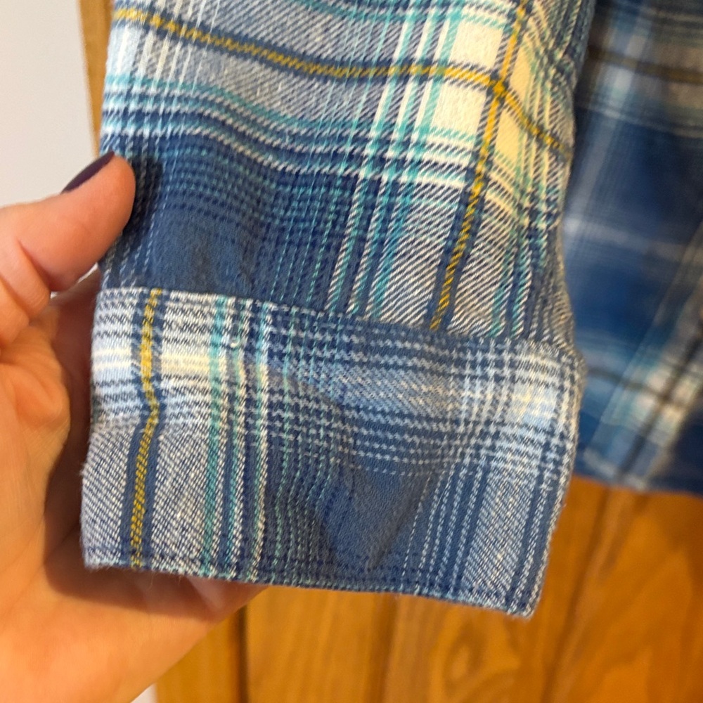 Old Navy Blue “Boyfriend” Button-Down Shirt - Picture 6 of 8
